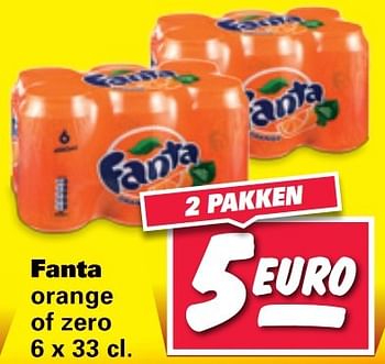 Aanbiedingen Fanta orange of zero - Fanta - Geldig van 27/02/2017 tot 05/03/2017 bij Nettorama