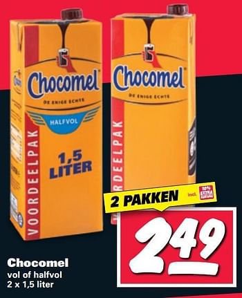 Aanbiedingen Chocomel vol of halfvol - Chocomel - Geldig van 27/02/2017 tot 05/03/2017 bij Nettorama