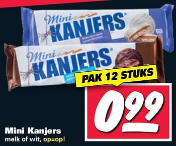 Aanbiedingen Mini kanjers melk of wit - Kanjers - Geldig van 27/02/2017 tot 05/03/2017 bij Nettorama