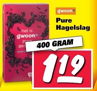 Aanbiedingen Pure hagelslag - Gâ€™woon - Geldig van 27/02/2017 tot 05/03/2017 bij Nettorama