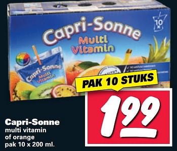 Aanbiedingen Capri-sonne multi vitamin of orange - Capri Sonne - Geldig van 27/02/2017 tot 05/03/2017 bij Nettorama