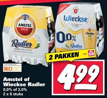 Aanbiedingen Amstel of wieckse radler - Huismerk - Nettorama - Geldig van 27/02/2017 tot 05/03/2017 bij Nettorama