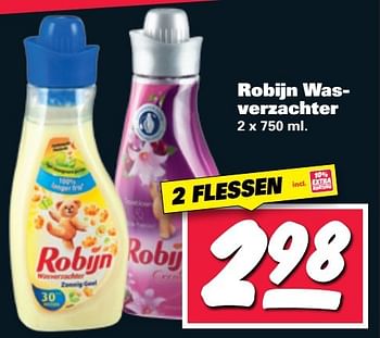 Aanbiedingen Robijn wasverzachter - Robijn - Geldig van 27/02/2017 tot 05/03/2017 bij Nettorama