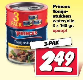Aanbiedingen Princes tonijnstukken - Princes - Geldig van 27/02/2017 tot 05/03/2017 bij Nettorama