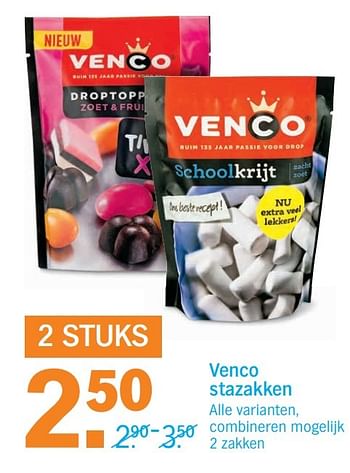 Aanbiedingen Venco stazakken - Venco - Geldig van 27/02/2017 tot 05/03/2017 bij Albert Heijn