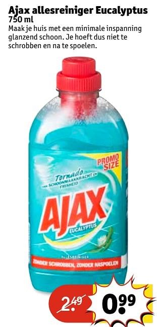 Aanbiedingen Ajax allesreiniger eucalyptus - Ajax - Geldig van 28/02/2017 tot 05/03/2017 bij Kruidvat