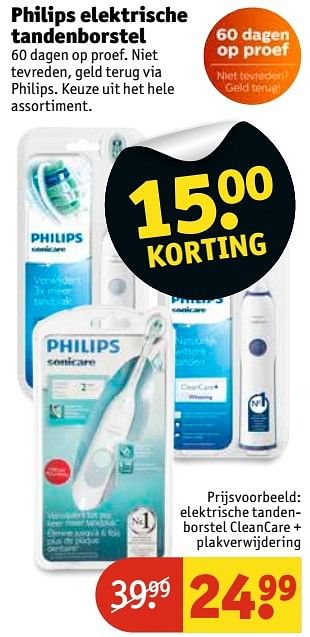 Aanbiedingen Philips elektrische tandenborstel cleancare + plakverwijdering - Philips - Geldig van 28/02/2017 tot 05/03/2017 bij Kruidvat