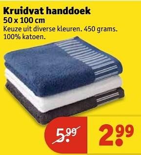Aanbiedingen Kruidvat handdoek - Huismerk - Kruidvat - Geldig van 28/02/2017 tot 05/03/2017 bij Kruidvat