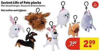 Aanbiedingen Sectret life of pets pluche - Huismerk - Kruidvat - Geldig van 28/02/2017 tot 05/03/2017 bij Kruidvat