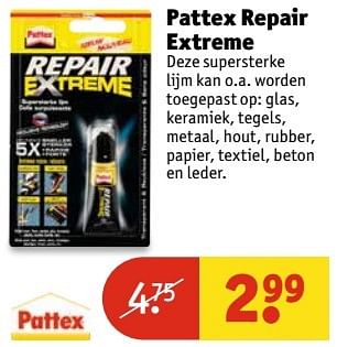 Aanbiedingen Pattex repair extreme - Pattex - Geldig van 28/02/2017 tot 05/03/2017 bij Kruidvat