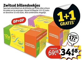 Aanbiedingen Zwitsal billendoekjes - Zwitsal - Geldig van 28/02/2017 tot 05/03/2017 bij Kruidvat