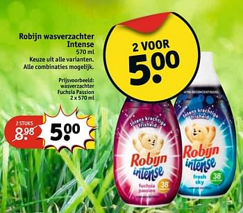Aanbiedingen Wasverzachter fuchsia passion - Robijn - Geldig van 28/02/2017 tot 05/03/2017 bij Kruidvat