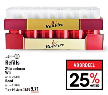 Aanbiedingen Refills - Bonfire - Geldig van 15/02/2017 tot 06/03/2017 bij Sligro