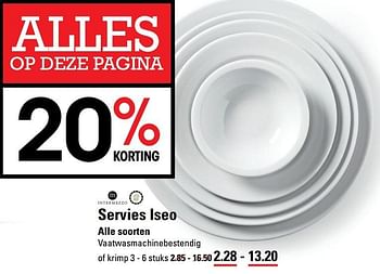 Aanbiedingen Servies iseo - Intermezzo - Geldig van 15/02/2017 tot 06/03/2017 bij Sligro