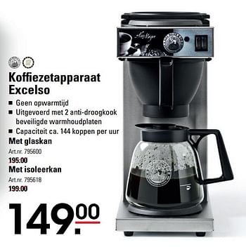 Aanbiedingen Alex meijer koffiezetapparaat excelso - Alex Meijer - Geldig van 15/02/2017 tot 06/03/2017 bij Sligro