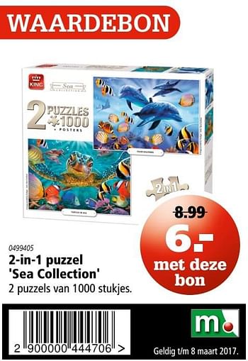 Aanbiedingen 2-in-1 puzzel sea collection - King - Geldig van 23/02/2017 tot 08/03/2017 bij Marskramer