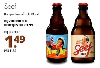 Aanbiedingen Seef bootjes bier of licht blond - Seef - Geldig van 27/02/2017 tot 11/03/2017 bij Mitra