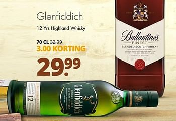 Aanbiedingen Glenfiddich 12 yrs highland whisky - Glenfiddich - Geldig van 27/02/2017 tot 11/03/2017 bij Mitra