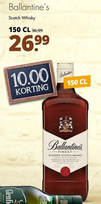 Aanbiedingen Ballantine`s scotch whisky - Ballantine's - Geldig van 27/02/2017 tot 11/03/2017 bij Mitra