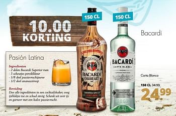 Aanbiedingen Bacardi carta blanca - Bacardi - Geldig van 27/02/2017 tot 11/03/2017 bij Mitra