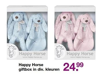 Aanbiedingen Happy horse giftbox - Happy Horse - Geldig van 19/02/2017 tot 13/03/2017 bij Baby & Tiener Megastore