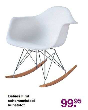 Aanbiedingen Bebies first schommelstoel kunststof - bebiesfirst - Geldig van 19/02/2017 tot 13/03/2017 bij Baby & Tiener Megastore