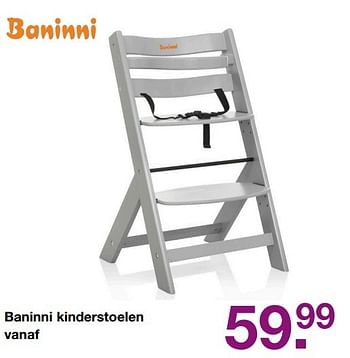Aanbiedingen Baninni kinderstoelen - Baninni - Geldig van 19/02/2017 tot 13/03/2017 bij Baby & Tiener Megastore