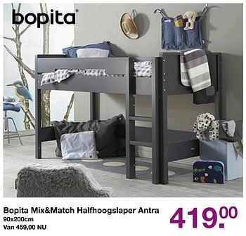 Aanbiedingen Bopita mix+match halfhoogslaper antra - Bopita - Geldig van 19/02/2017 tot 13/03/2017 bij Baby & Tiener Megastore