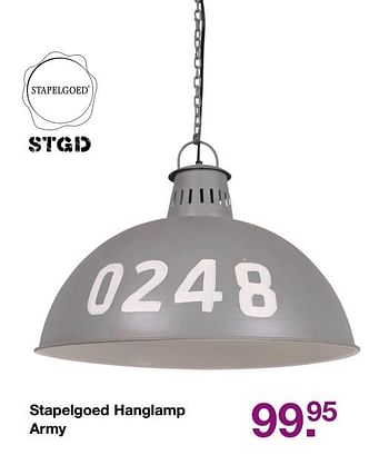 Aanbiedingen Stapelgoed hanglamp army - Stapelgoed - Geldig van 19/02/2017 tot 13/03/2017 bij Baby & Tiener Megastore