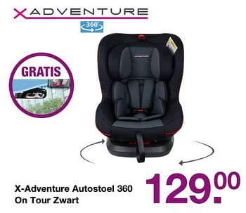 Aanbiedingen X-adventure autostoel 360 on tour zwart - Xadventure - Geldig van 19/02/2017 tot 13/03/2017 bij Baby & Tiener Megastore