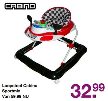 Aanbiedingen Loopstoel cabino sportmix - Cabino - Geldig van 19/02/2017 tot 13/03/2017 bij Baby & Tiener Megastore