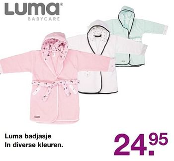 Aanbiedingen Luma badjasje - Luma Babycare - Geldig van 19/02/2017 tot 13/03/2017 bij Baby & Tiener Megastore