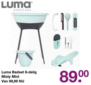 Aanbiedingen Luma badset 8-delig misty mint - Luma Babycare - Geldig van 19/02/2017 tot 13/03/2017 bij Baby & Tiener Megastore
