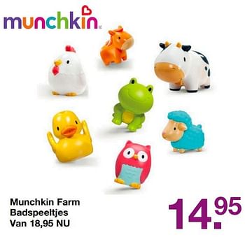 Aanbiedingen Munchkin farm badspeeltjes - Munchkin - Geldig van 19/02/2017 tot 13/03/2017 bij Baby & Tiener Megastore