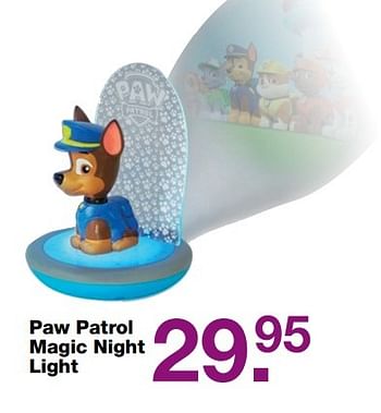 Aanbiedingen Paw patrol magic night light - PAW  PATROL - Geldig van 19/02/2017 tot 13/03/2017 bij Baby & Tiener Megastore