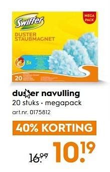Aanbiedingen Duster navulling - Swiffer - Geldig van 25/02/2017 tot 08/03/2017 bij Blokker