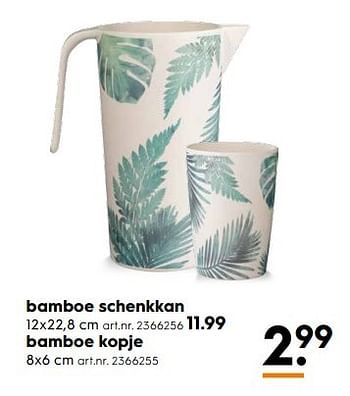 Aanbiedingen Bamboe schenkkan - Huismerk - Blokker - Geldig van 25/02/2017 tot 08/03/2017 bij Blokker