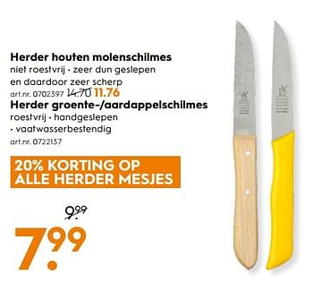 Aanbiedingen Herder houten molenschilmes - Huismerk - Blokker - Geldig van 25/02/2017 tot 08/03/2017 bij Blokker
