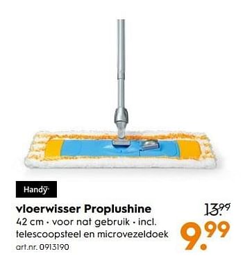 Aanbiedingen Vloerwisser proplushine - Handy - Geldig van 25/02/2017 tot 08/03/2017 bij Blokker