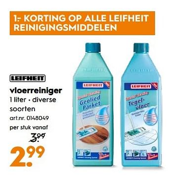 Aanbiedingen Vloerreiniger - Leifheit - Geldig van 25/02/2017 tot 08/03/2017 bij Blokker