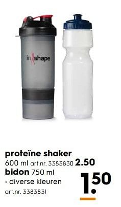 Aanbiedingen Proteïne shaker - In shape - Geldig van 25/02/2017 tot 08/03/2017 bij Blokker