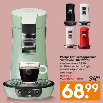 Aanbiedingen Philips koffiezetapparaat viva café hd7829-80 - Philips - Geldig van 25/02/2017 tot 08/03/2017 bij Blokker