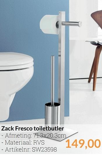 Aanbiedingen Zack fresco toiletbutler - Zack - Geldig van 01/03/2017 tot 31/03/2017 bij Sanitairwinkel