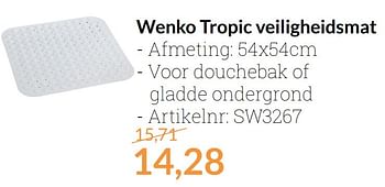 Aanbiedingen Wenko tropic veiligheidsmat - Wenko - Geldig van 01/03/2017 tot 31/03/2017 bij Sanitairwinkel