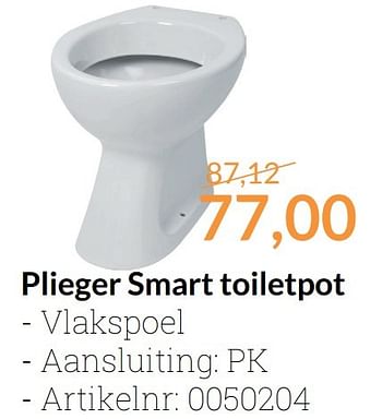 Aanbiedingen Plieger smart toiletpot - Plieger - Geldig van 01/03/2017 tot 31/03/2017 bij Sanitairwinkel