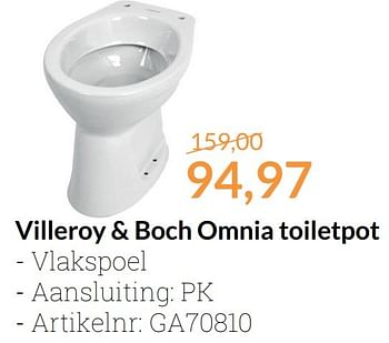 Aanbiedingen Villeroy + boch omnia toiletpot - Villeroy &amp; boch - Geldig van 01/03/2017 tot 31/03/2017 bij Sanitairwinkel