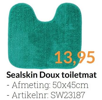 Aanbiedingen Sealskin doux toiletmat - Sealskin - Geldig van 01/03/2017 tot 31/03/2017 bij Sanitairwinkel