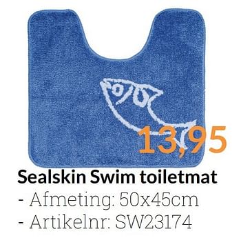 Aanbiedingen Sealskin swim toiletmat - Sealskin - Geldig van 01/03/2017 tot 31/03/2017 bij Sanitairwinkel