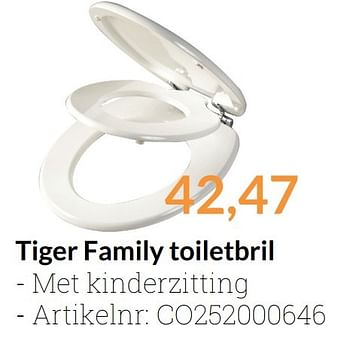 Aanbiedingen Tiger family toiletbril - Tiger - Geldig van 01/03/2017 tot 31/03/2017 bij Sanitairwinkel