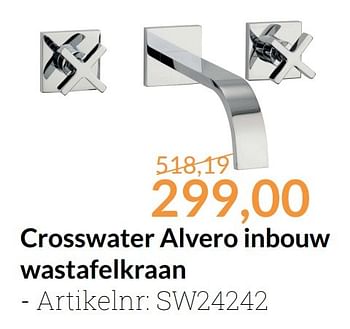 Aanbiedingen Crosswater alvero inbouw wastafelkraan - Crosswater - Geldig van 01/03/2017 tot 31/03/2017 bij Sanitairwinkel